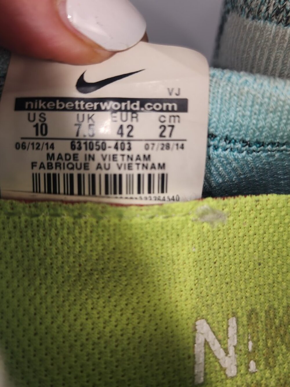 Nike Free 4.0 Flyknit Womens 10 Light Blue Shoes Running Athletic 631050-403 - Picture 7 of 9